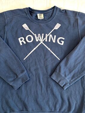 Comfort Color Regatta Rowing Distressed Sweatshirt